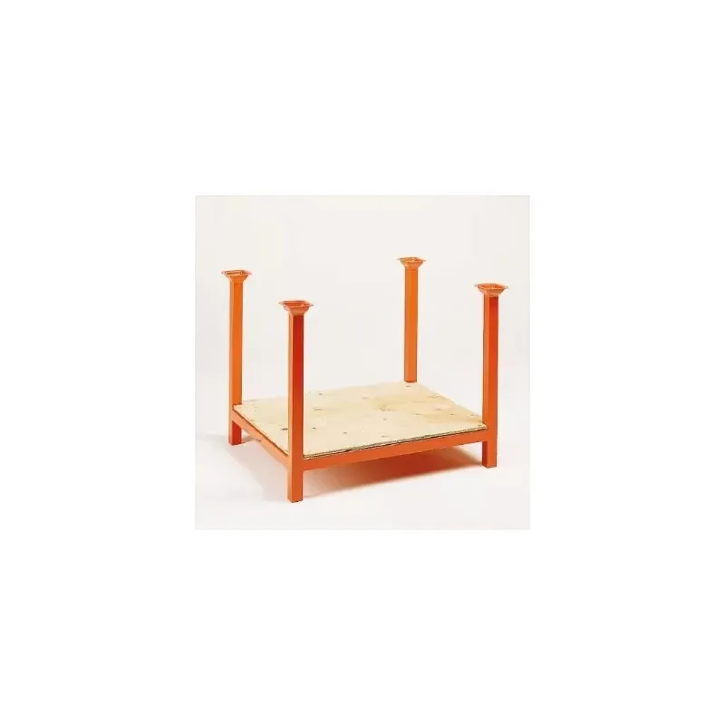 [SP146] Ohradová ocelová paleta - otevřená s dřevěnou podlahou 1200x1000 mm, prostor: 565 mm (SP146)